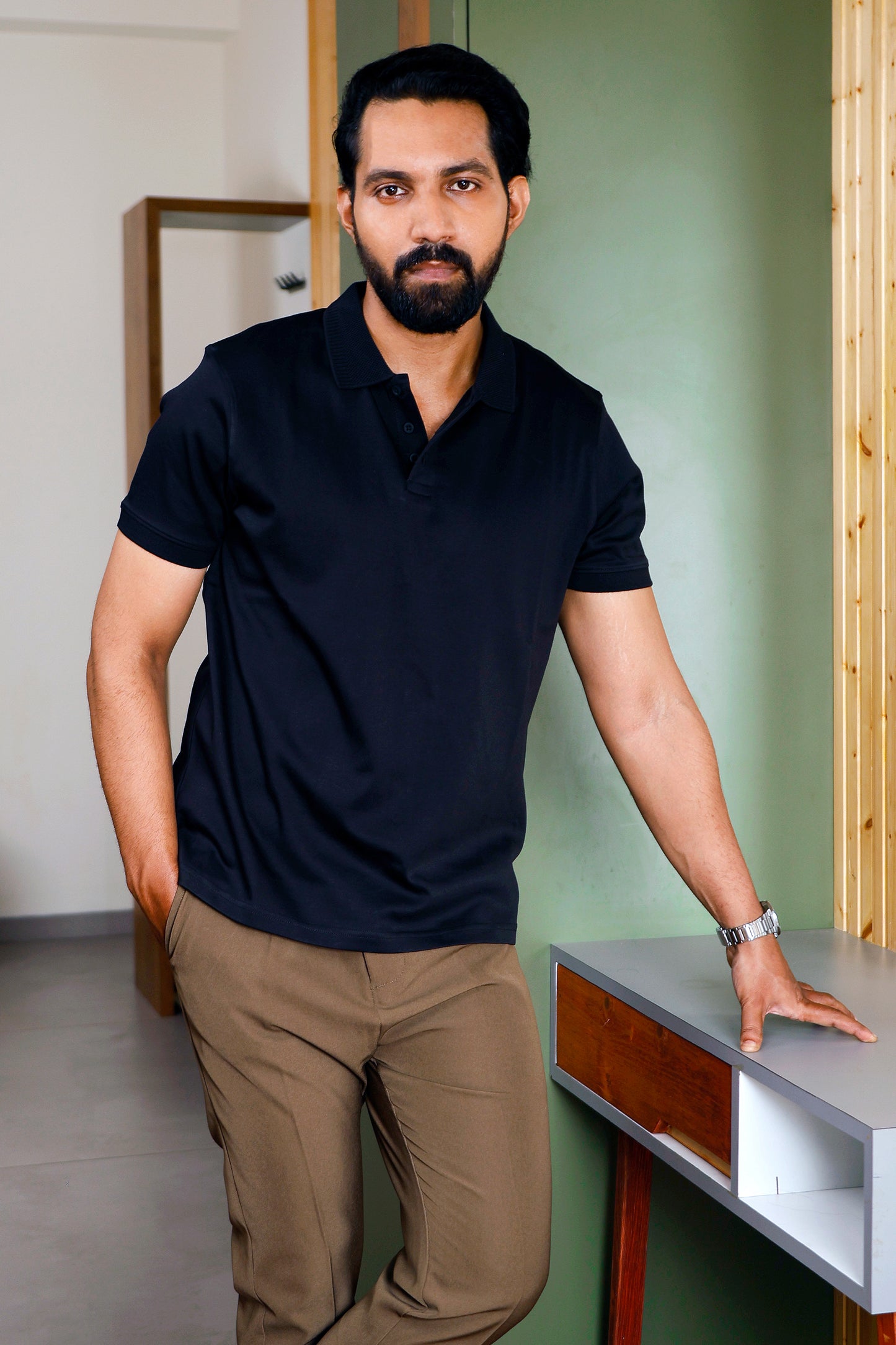 Supima Polo Mercerized - Black